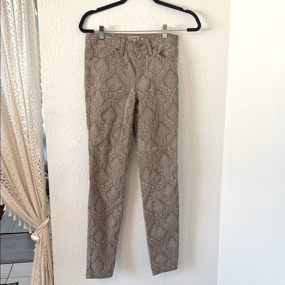 Vintage America Tan Patterned Skinny Jeans